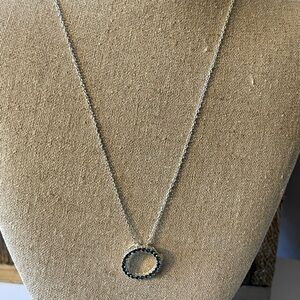 Elegant Silver Circle Pendant Necklace